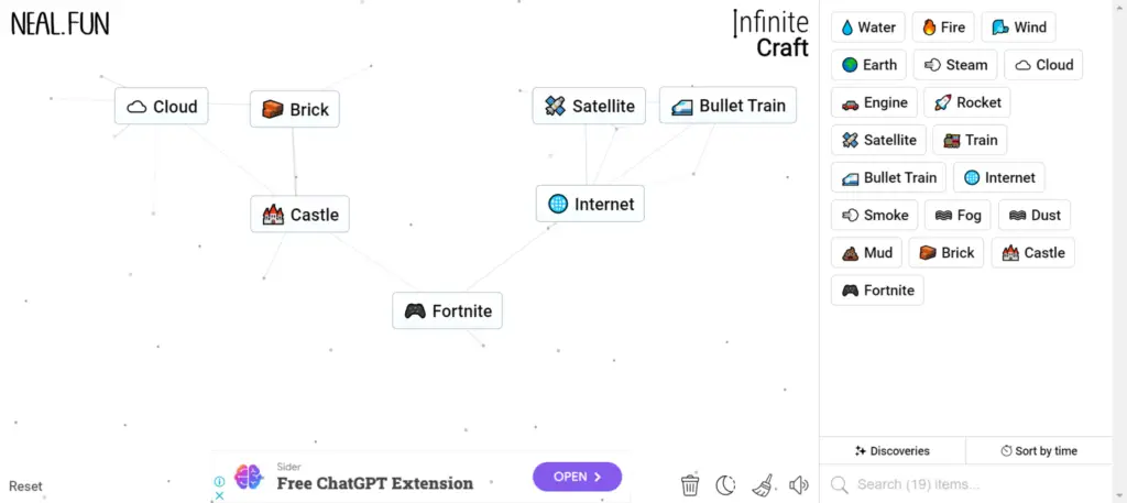 Step 3: How To Make Fortnite in Infinity Craft