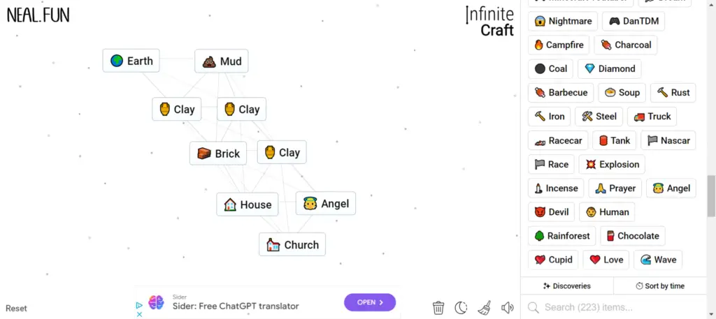 Step 4 of How To Make Kanye Infinity Craft: How to Make Church in Infinite Craft