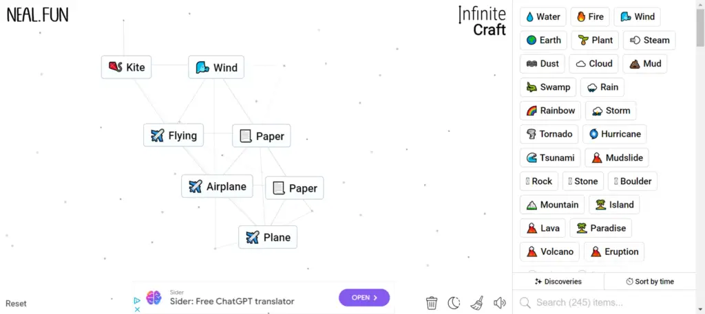 Stage 3 of How To Make Skyscraper in Infinite Craft: Aerial Marvels