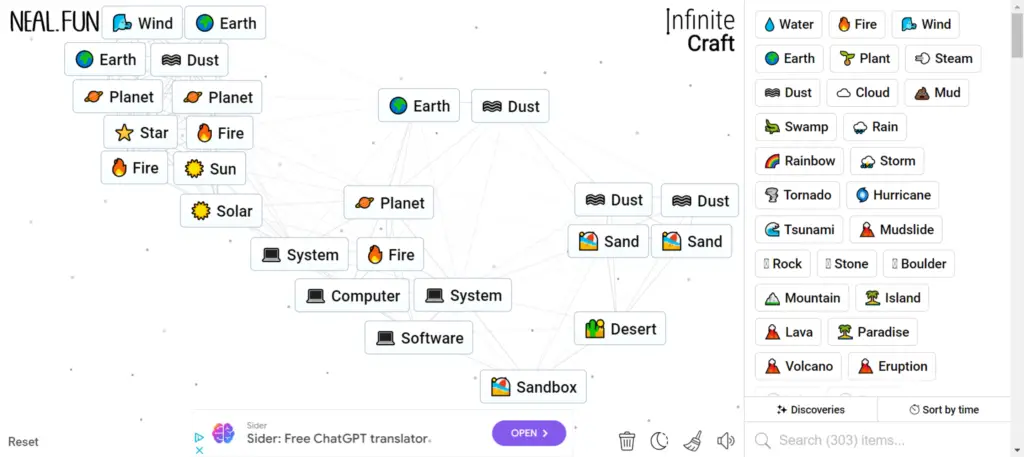 Step 2 of How To Make Minecraft in Infinite Craft - Crafting the Sandbox: Another Crucial Element