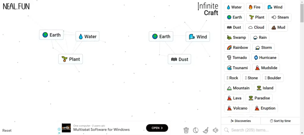 Stage 1 of How To Make Car in Infinity Craft: Nature